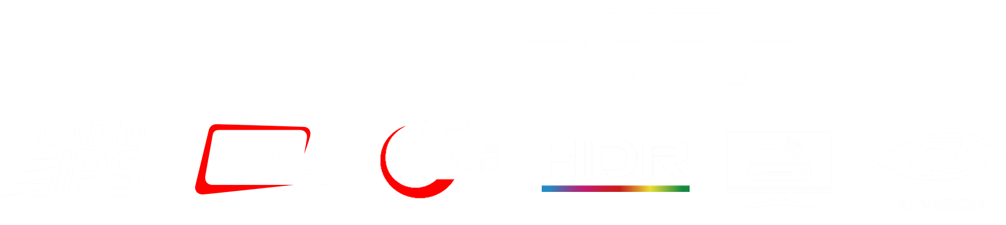 MAG 242F Title and feature icons